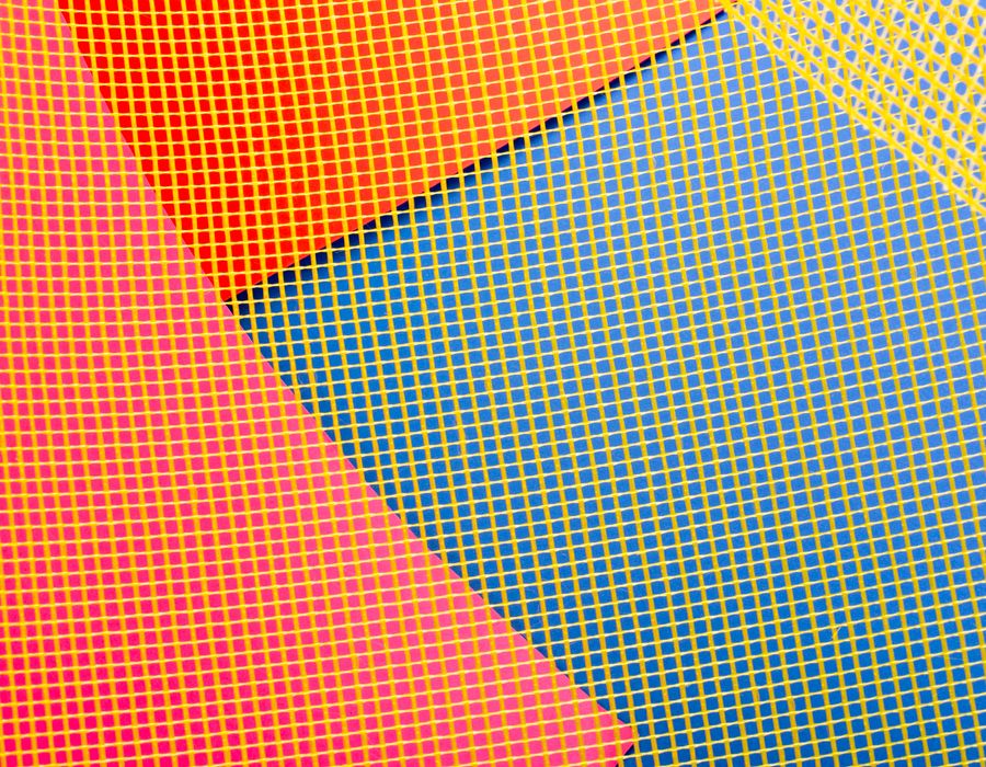 Grid study, four inks