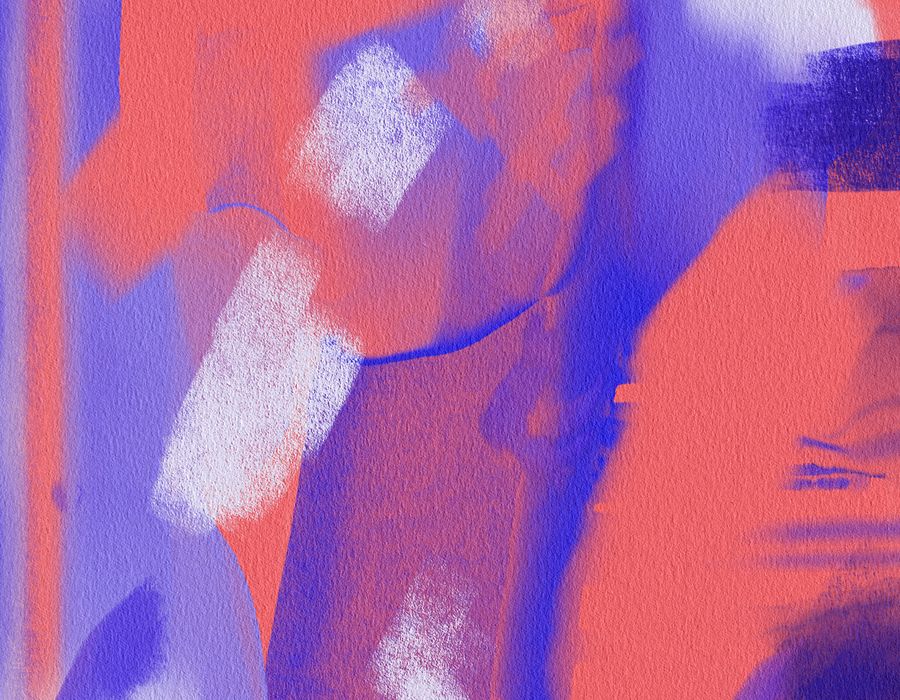 Blue and orange, misregistered on purpose