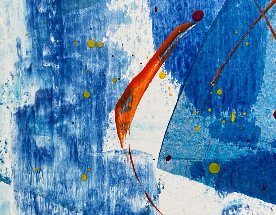 Blue orange yellow