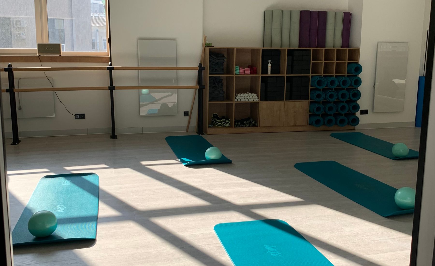 The mat room in the morning