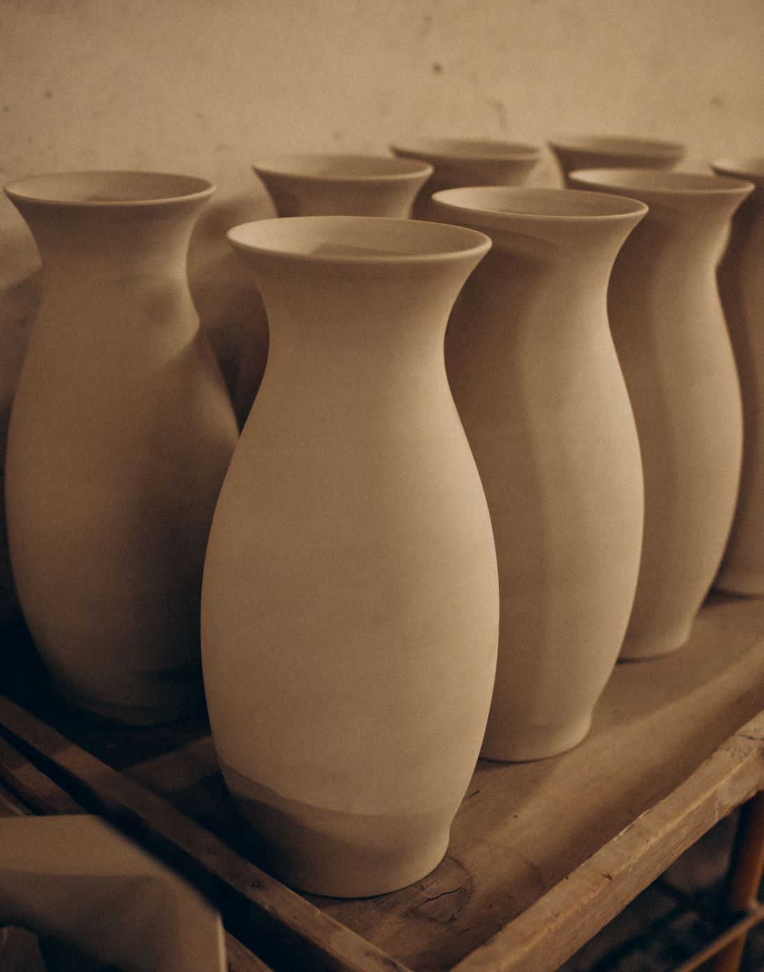 Vases, first firing