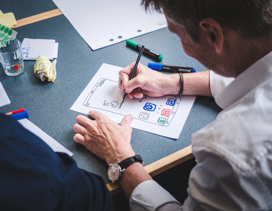 Prototyping the onboarding on paper first